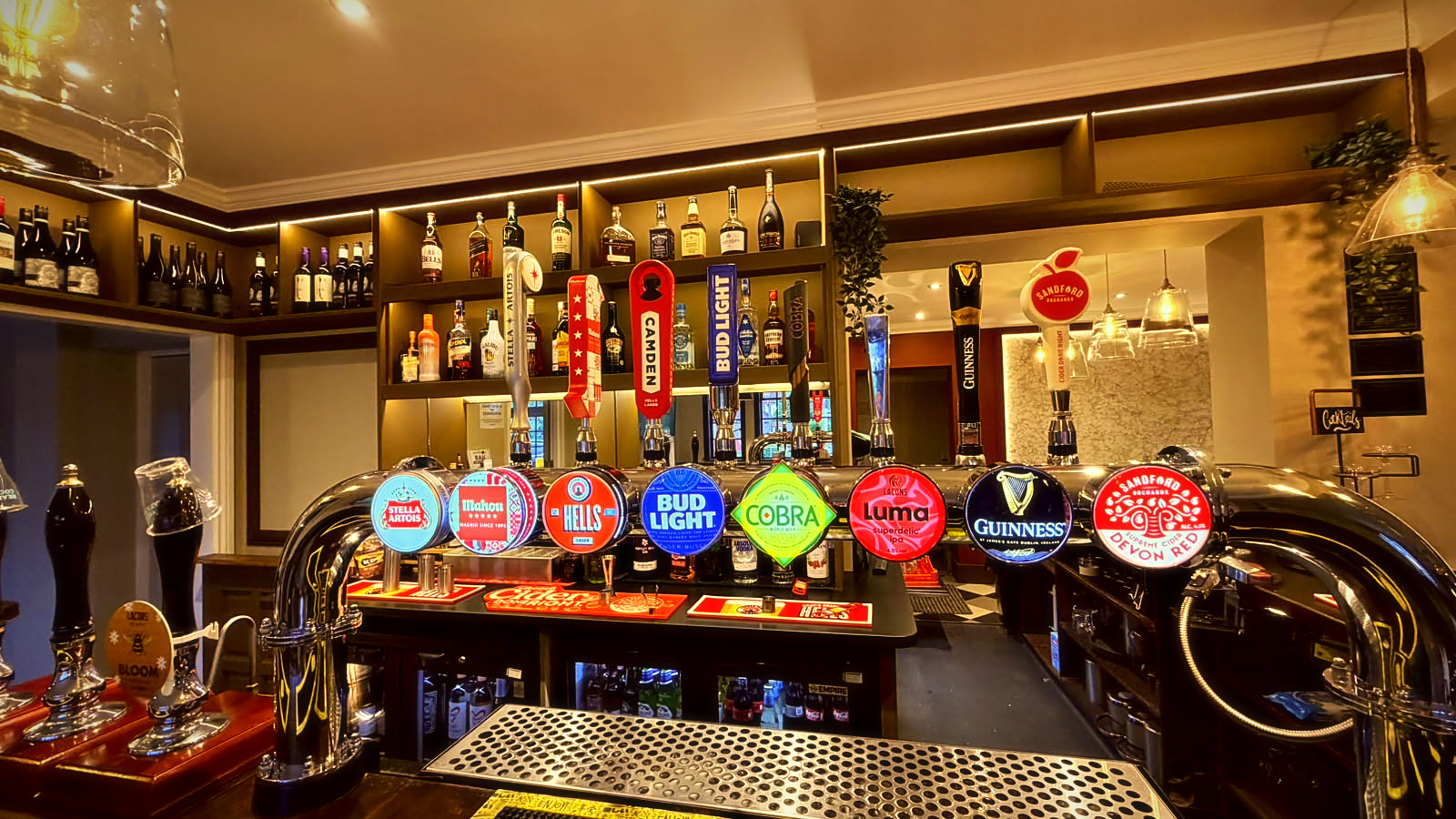 The bar at The Shepherd & Dog
