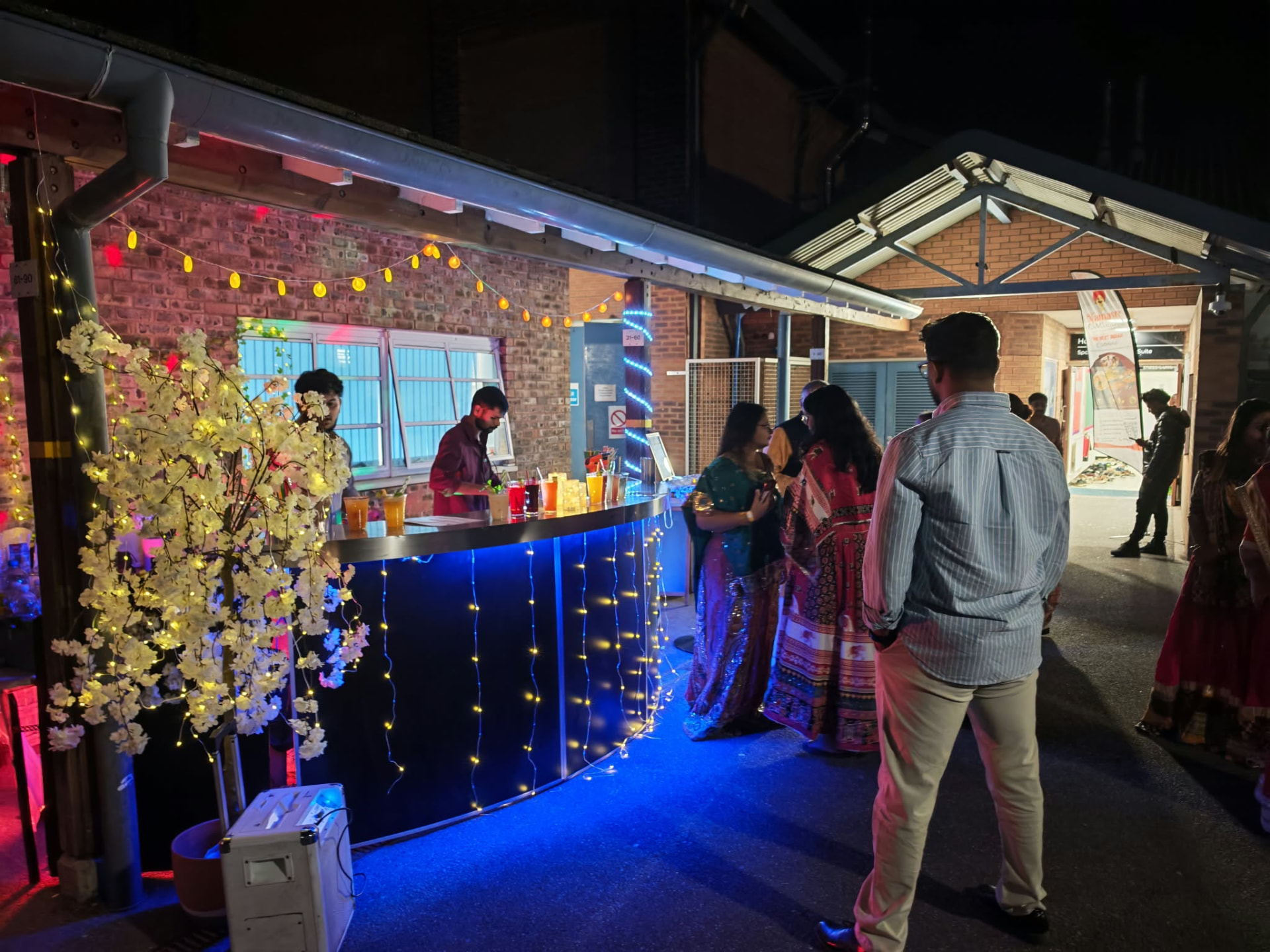 Guests at the garden bar