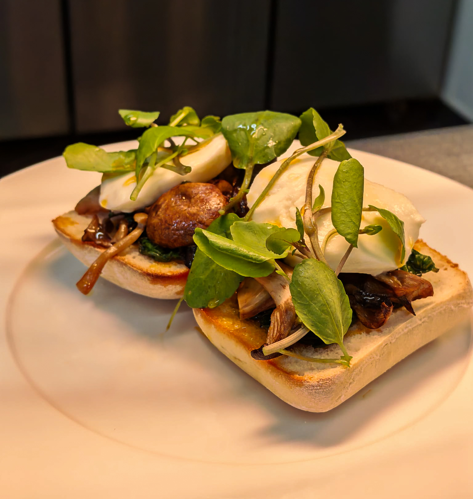 Mushroom & Spinach Bruschetta