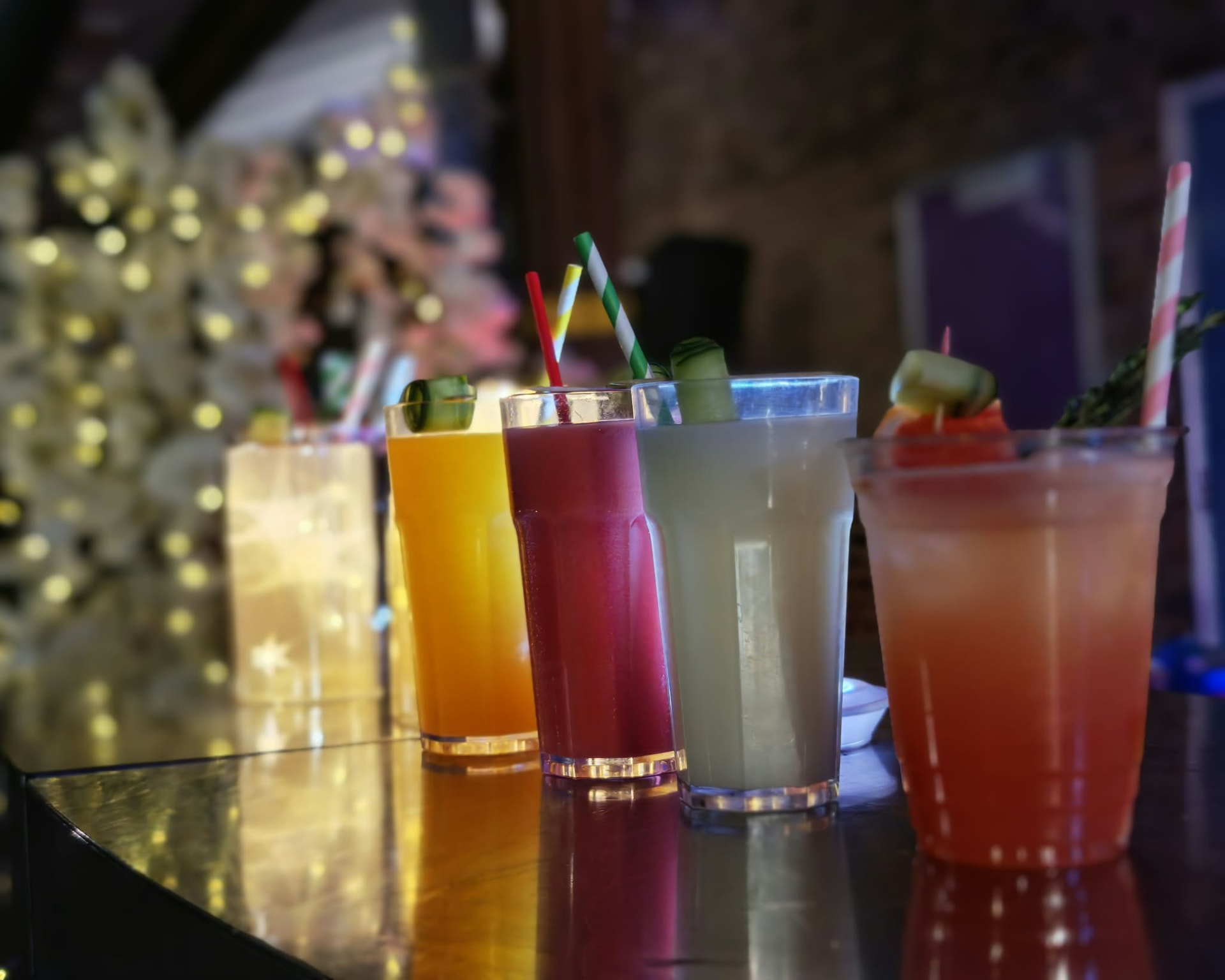 Mocktail setup at the Garbha event in Cambridge
